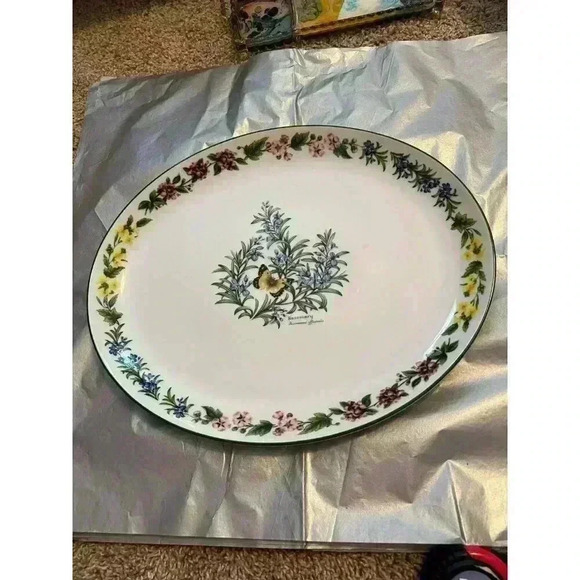 Vintage 1990 Royal WorcesterHerbs ROSEMARY 15" Oval Serving Dish
